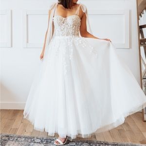 Midi Cocktail length wedding dress